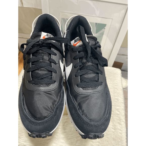 Nike Men's Waffle Debut Sneakers - Black/White 8 - Picture 3 of 10